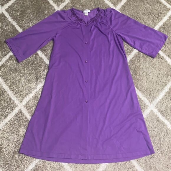 Shadowline Pedals Short Sleeve Button Down MuMu Gown - Picture 2 of 7